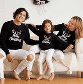 Pull noël famille assorti noir